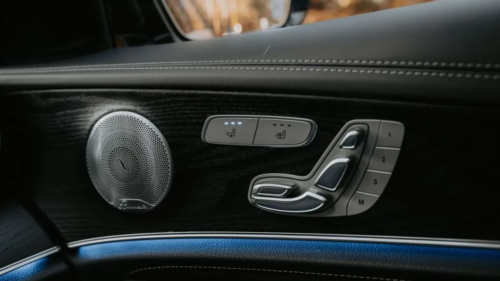 Premium sound deadening on a car door