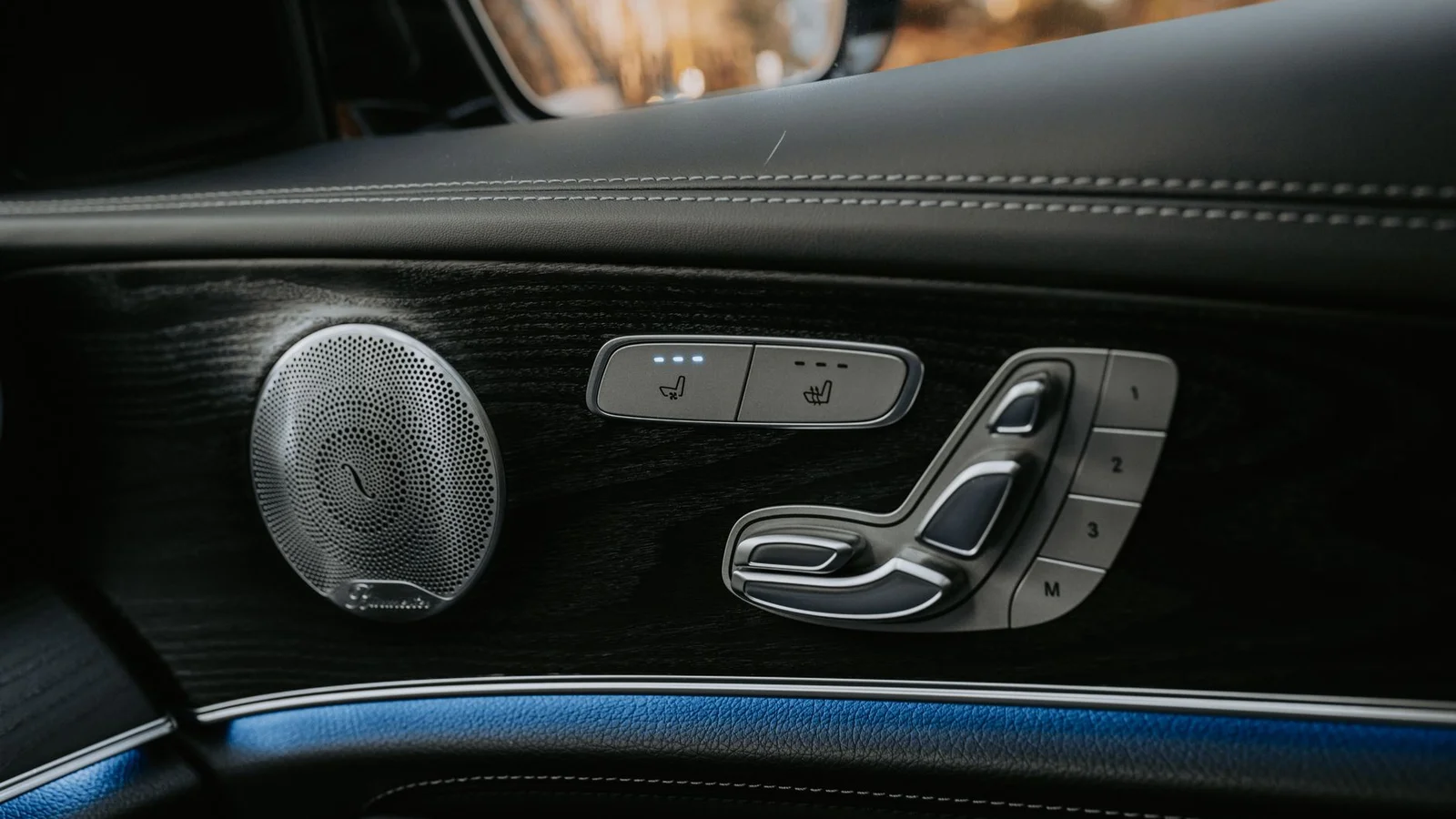Premium sound deadening on a car door