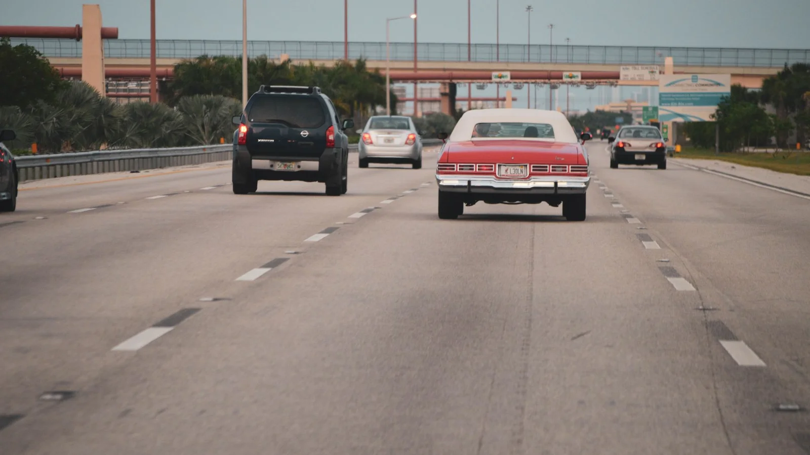 Highway driving, where road noise is loudest