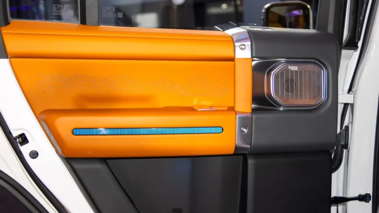 Sound deadening mat compared on a car door